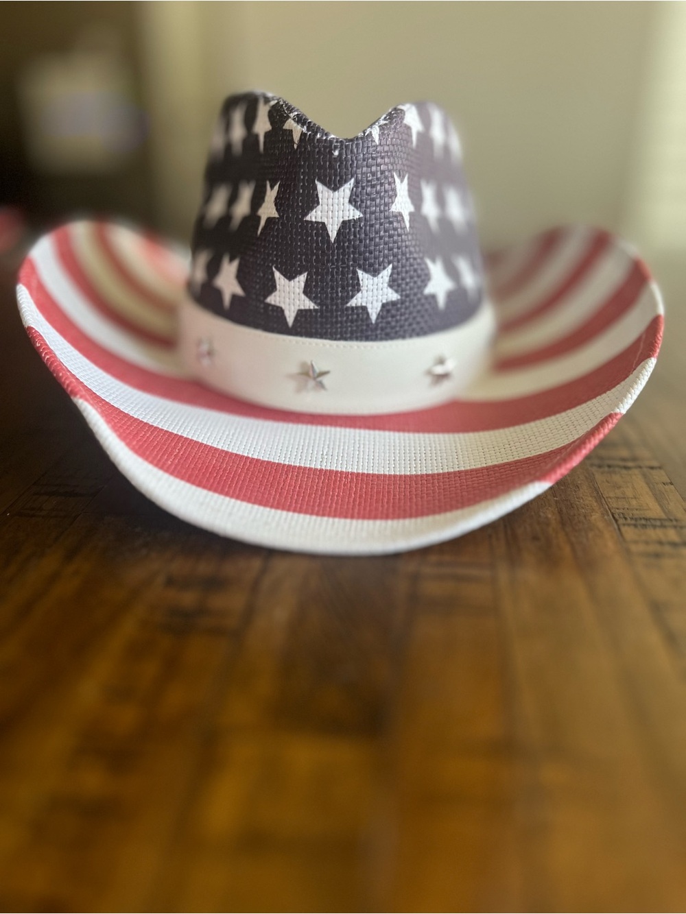 4TH OF JULY American Flag Cowboy Hat - Red, White & Blue - Picture 1 of 7